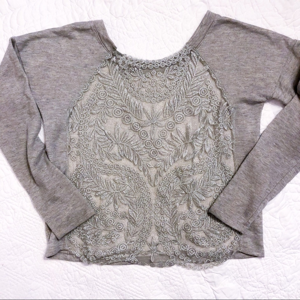 UO lace back sweater